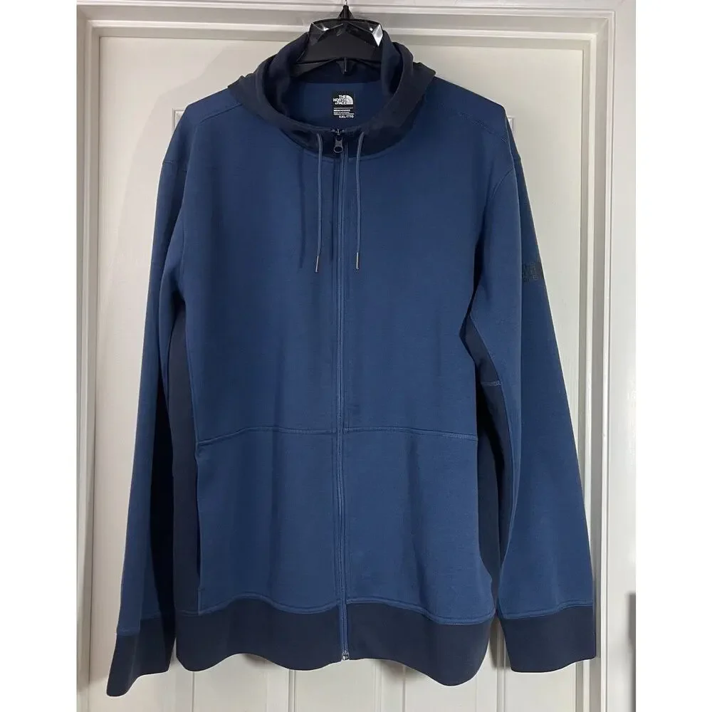 The North Face Jacket Mens Size XXL Blue Thermal Full Zip Hooded NF0A2TDE